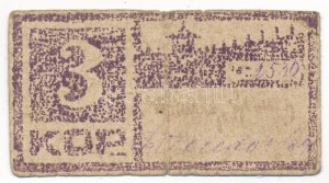 Orosz Birodalom / Szpasszkoje hadifogolytábor ~1914-1918. 3k tábori szükségpénz 