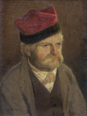 Skoczylas Władysław, PORTRET WETERANA, OK. 1905-1910