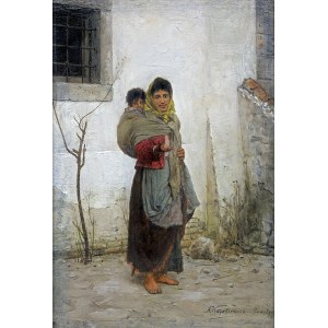 Kozakiewicz Antoni, CYGANKA Z DZIECKIEM, OK. 1889