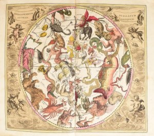 Andreas Cellarius (1596-1665) Haemispharium Stellatum Australe Antiquum - Az ókori déli csillagfélteke...