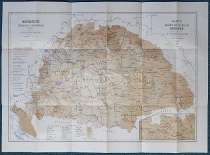 [Térkép.] Magyarország gyógyhelyei és ásványvizeinek térképe. Tervezte Chyzer Kornél. Rajzolta Homolka József. 1886. ...