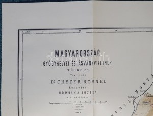 [Magyarország gyógyhelyei és ásványvizeinek térképe. Tervezte Chyzer Kornél. Rajzolta Homolka József. 1886. ...