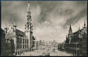 1954 Brüsszel, Budapeszt Honvéd tagjai által haza küldött képeslap. (Brüsszel, 