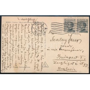 1929.II.8 Patkó Károly (1895-1941) festő autográf sorai és aláírása valamint Aba-Novák Vilmos (1894-1941...