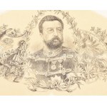 1882 Első Budapesti Hadastyán Egylet, dekoratív, litografált díszoklevél, Zsák Hugó (1844-1915) mérnök...