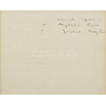 1907 Ady Endre (1877-1919) költő, újságíró, író saját kézzel írt levele Kiss József (1843-1921) A Hét szerkesztője...