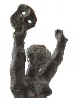 Kerényi Jenő (1908-1975): Színészet. 1967, bronz kisplasztika, talpon jelzett: KJ, m: 34 cm. Reprodukálva: Rózsa Gyula...