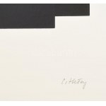 Hetey Katalin (1924-2010), 6 db grafika : Géométrie de l'espace. Szitanyomat, papír. Mindegyik Jelzett...