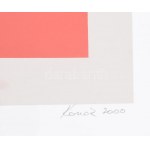 Konok Tamás (1930-2020): Geometrikus kompozíció (sine loco et anno), 2000. Szitanyomat, papír, jelzett. Számozott: 53...