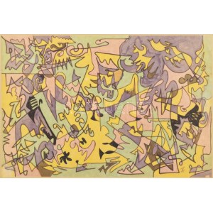 ef Zámbó István (1950): Absztrakt táj. Akvarell, tus, papier. Jelezve jobbra lent: ZI monogrammal. Proveniencia: 41...