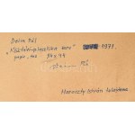 Deim Pál (1932-2016): Köztéri plasztika terv, 1971. Tus, papier, jelezve jobbra lent: Édeskének tisztelettel, Deim Pál...
