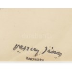 Vaszary János (1867-1939): Szobor. Ceruza, papier, jelzés nélkül, Vaszary János hagyatéka bélyegzőkkel...