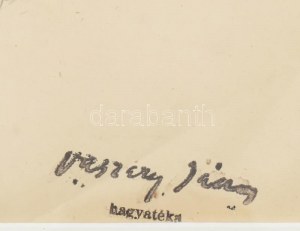 Vaszary János (1867-1939): Szobor. Ceruza, papír, jelzés nélkül, Vaszary János hagyatéka bélyegzőkkel...