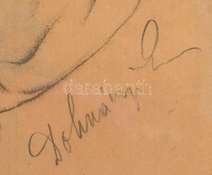Basilides Barna (1903-1967): Dohnányi Ernő arcképe, 1942. Ceruza, papír...