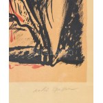 André Masson (1896-1987): (cím nélkül). Litográfia, papír. Jelezve jobbra lent. Üvegezett fakeretben...