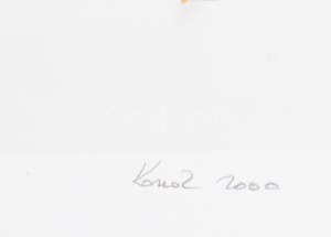 Konok Tamás (1930-2020): Konštruktivista kompozíció (sine loco et anno), 2000. Szitanyomat, papier, jelzett. Számozott...