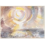 Pleidell János (1915-2007): Balatoni fények, 1985. Akvarell, papier, jelezve jobbra fent. Üvegezett fakeretben...