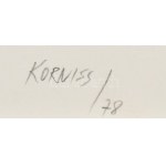 Korniss Dezső (1908-1984) : Bartókra, 1978. Szitanyomat, papír, jelzett. Számozott : 49/100. 27,5×46 cm ...