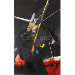 Pintér András Ferenc (1980-): Feuer. Vegyes technika, vászon, jelezve a hátoldalán. Reprodukálva a művész honlapján...