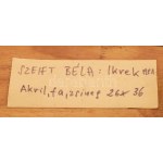 Szeift Béla (1944-2012) : Ikrek, 1981. Akril, zsineg, fa. Jelezve jobbra lent : Szeift 81. 25,5x36 cm...