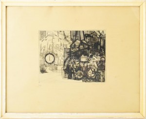 Kondor Béla (1931-1972): (cím nélkül). Rézkarc, papír. Jelzett. Számozott: 50/24. 19x24,5 mm...