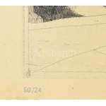 Kondor Béla (1931-1972): (cím nélkül). Rézkarc, papír. Jelzett. Számozott: 50/24. 19x24,5 mm...