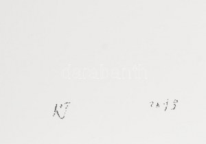 Reigl Judit (1923-2020): Ritratto. Szitanyomat, papír, jelzett a nyomaton, számozott: 1009/1500, 19,5x24 cm ...