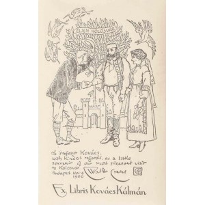 Jelzés nélkül: Ex libris Kovács Kálmán, klisé, papír, jelzett a klisén. Kovács Kálmán (1883-1951) tanár...