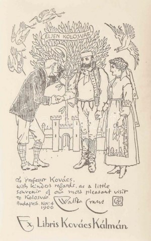 Jelzés nélkül: Ex libris Kovács Kálmán, klisé, papier, jelzett a klisén. Kovács Kálmán (1883-1951) tanár...