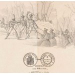 1831-es lengyel felkelés vezetőinek kőnyomatos tablója, valamint a lengyel harcosok ábrázolása Libinsky, Warschau....