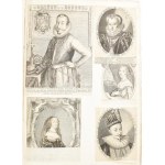Lengyel uralkodók, nemesek XVII-XVIII. századi portré gyűjteménye. Nagy méretű rézmetszetű képek...