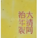 Bambuszváza antik kínai halfigurás. cca 1860-1875, Tongzhi korszak, Qing dinasztia, jelzett, hibátlan, d : 11 cm, m : 26...