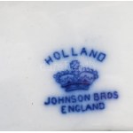 Johnson Bros hagymamintás 45 darabos tál- és szervírozótál készlet. Máz alatti kobalt festéssel, jelzett...
