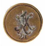 Pecsétnyomó Goethe büszttel Bronz, monogramos, XIX. sz. vége 8 cm