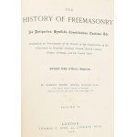 Robert Freke Gould : L'histoire de la franc-maçonnerie I-III. Londres, 1885-87. Thomas C. Jack. [6], 504 ; [4], 502 ; [4], 502p...