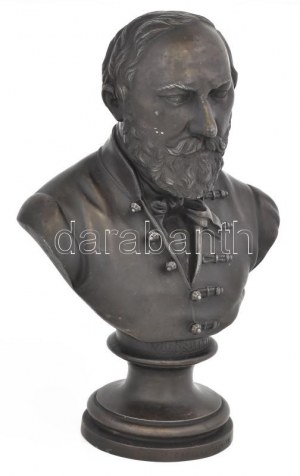 Züllich Rudolf (1813-1890): Vörösmarty, 1856. Bronz. jelzett. ho.: Züllich R. műve 1856. m..