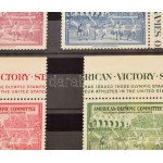 1940 Olimpia, sport 4 klf ívszéli levélzáró / American Olympic Committee margin labels