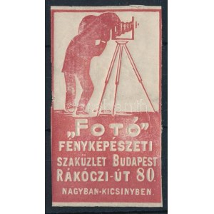 Fotó fényképészeti szaküzlet levélzárója / label