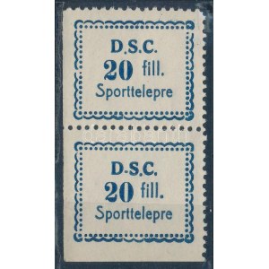 D.S.C 20f Sporttelepre pár segélybélyeg / charity stamp pair
