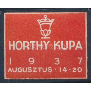 1937 Horthy kupa levélzáró / label