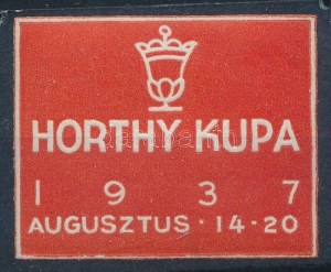1937 Horthy kupa levélzáró / etykieta