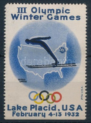 1932 Lake Placid - olimpiada, nagrodą ritka levélzáró
