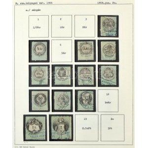 Okmánybélyeg gyűjtemény 1868-1887 400 db okmánybélyeg vízjel és fogazatok szerint rendezve 37 albumlapon. Az 1970...