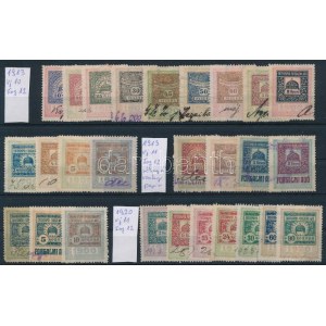 1913-1920 27 db okmánybélyeg / francobolli fiscali