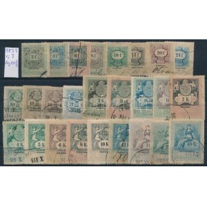 1899 26 db okmánybélyeg / fiskální známky