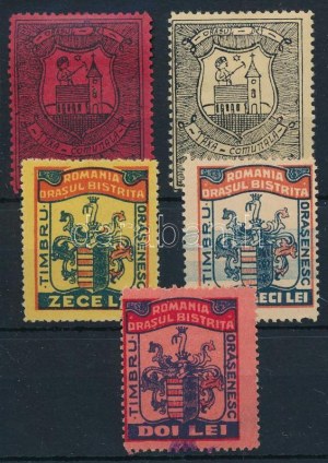5 db román okmánybélyeg / 5 rumuńskich znaczków skarbowych