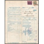 1902 DDSG Dunagőzhajózási társaság hajós fuvarlevél Pancsova. ...