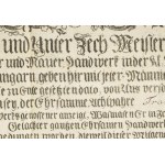 1826 Apatin (Abthausen), ács-mesterlevél, német nyelven, rézmetszet, alul díszes címerrel, sc: Zombor...