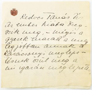 Teleki Pálné Bissingen-Nippenburg Johanna (1889-1942) grófnő autográf levele ifj. Bókay János (1858-1937...