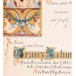 1887 Bécs (Wien), ein Döblingi Férfikórus (Döblinger Männergesang-Verein) dekoratív...